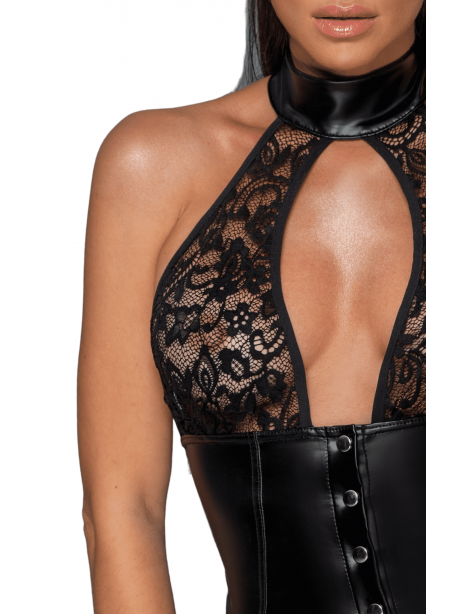 f224 adorable robe avec longue ligne de boutons