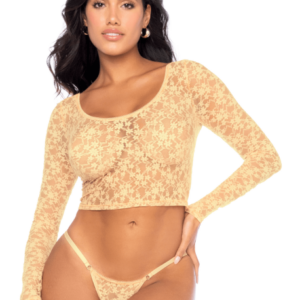 Top 2 pièces dentelle avec string