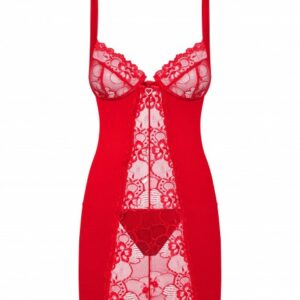 Nuisette Rouge Heartina Sexy avec String