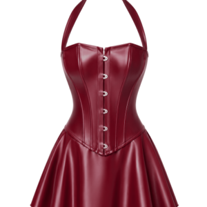 F397 Dark romance corset mini robe